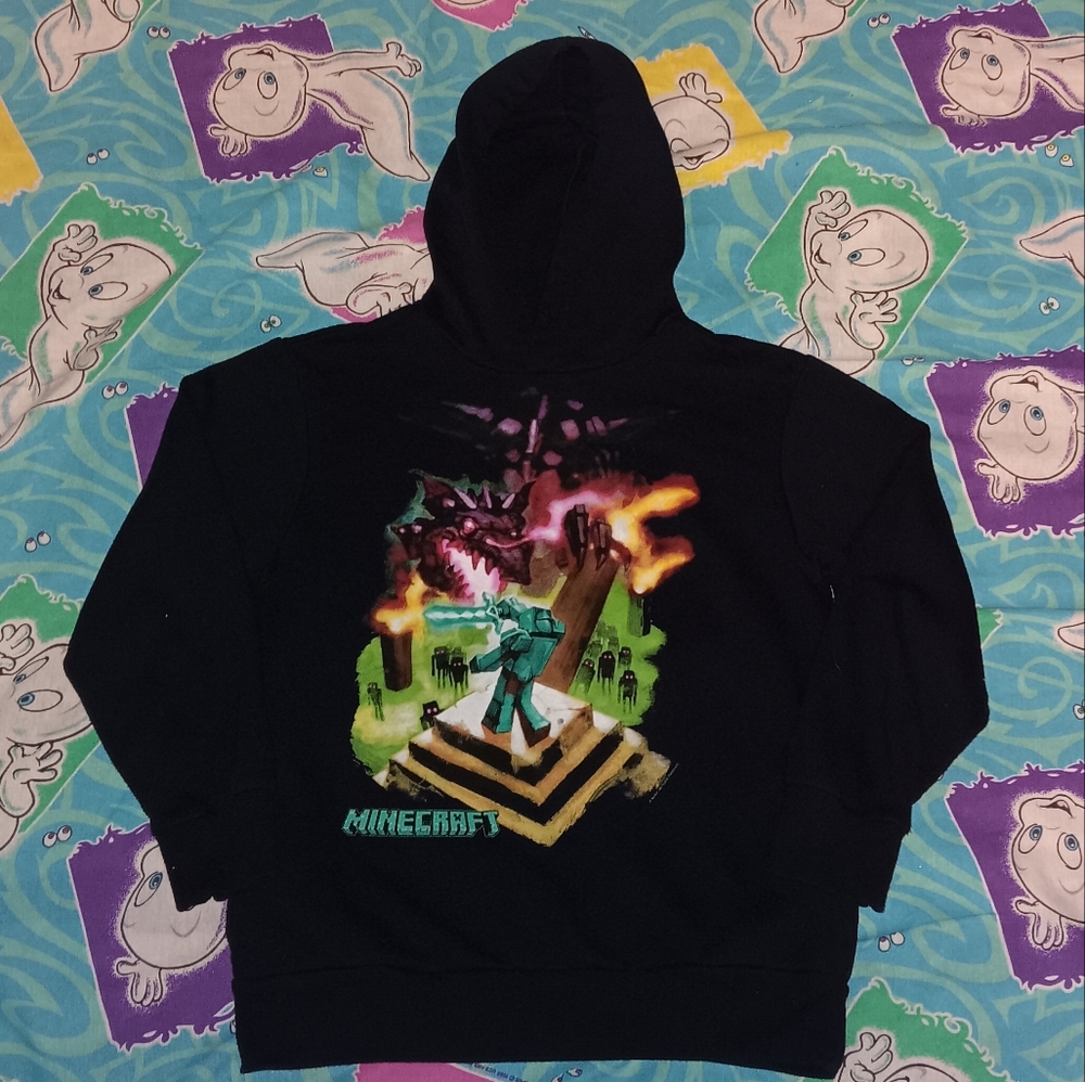 Minecraft Mojang Official Merchandise Hoodie Hooded Sweatshirt Video Game Jinx